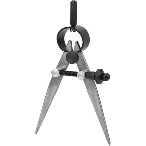 Compas de Bijoutier Professionnel avec Pieds Trempés - Compas à Ressort en Acier 45 pour Cuir et Métal (75mm) (1/5)