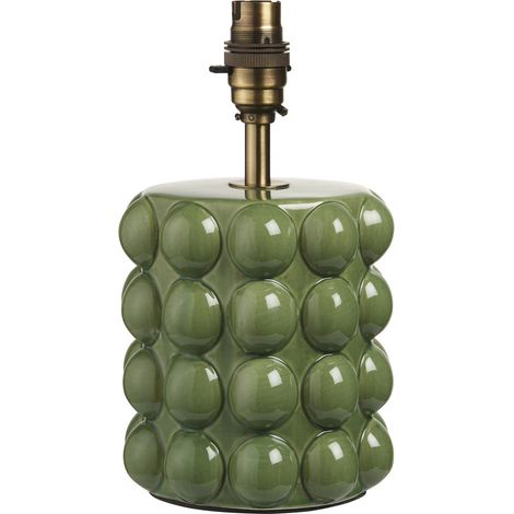 Base lampada tavolo Art Déco ceramica oliva B22 Endon (1/5)