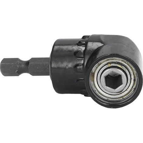 Adaptateur perceuse à angle droit porte-embout coudé accessoire queue hexagonale 1/4 pouce acier vanadium chrome (1/5)