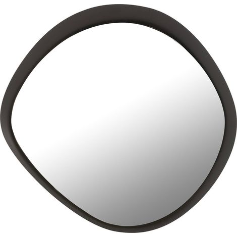 Miroir mural rond noir design métal pour décoration moderne - Noir métal contemporain (1/3)
