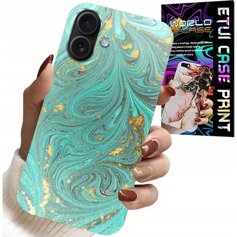 Funda para iPhone 16 - diseño de mármol + cristal templado (1/5)
