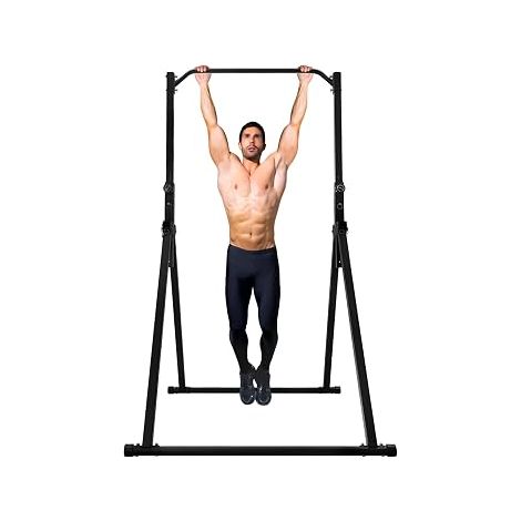 Barre de traction barre de gymnastique intérieure pliable en acier au carbone - Hauteur réglable de 175 à 230 cm - Pour adultes ou enfants - Charge maximale : 200 kg