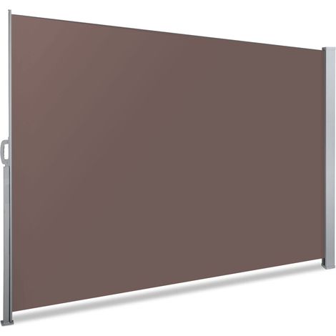 VOUNOT Toldo Lateral Retráctil para Balcón y Terraza, Protección de la intimidad, 160 x 300cm, Marrón (1/5)