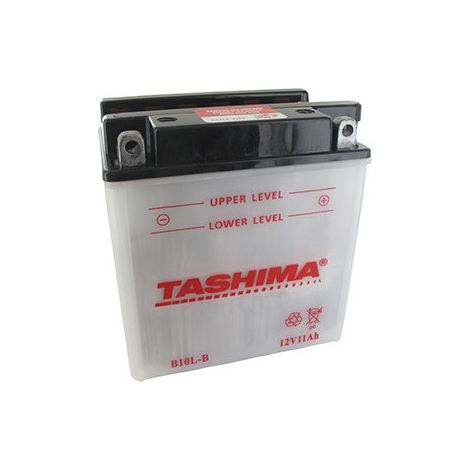 Batería de Plomo Tashima Reforzada 12V, 11A. L: 135, L: 90, H: 145mm, + a la Derecha Para Scooter Motos, Quads. (entregada con Ácido Separado)