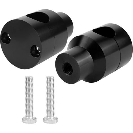 Rehausseurs de Guidon de Moto, Rehausseur de Guidon, Rehausseur de en Alliage d'aluminium de 22 Mm, Paire de Rehausseurs de de Levage pour Modification de Moto (BLACK) (1/5)