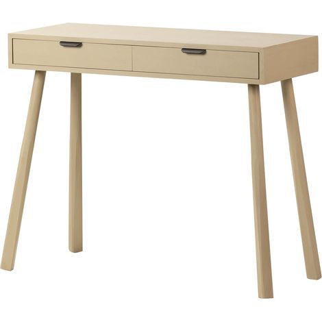 Console en MDF pin noir et marron 90 x 35 x 75 cm (1/2)