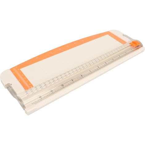 Coupe-papier de précision 32 cm avec guide intégré, idéal pour découpe droite de documents A4 au bureau, à l'école ou à la maison. (1/5)