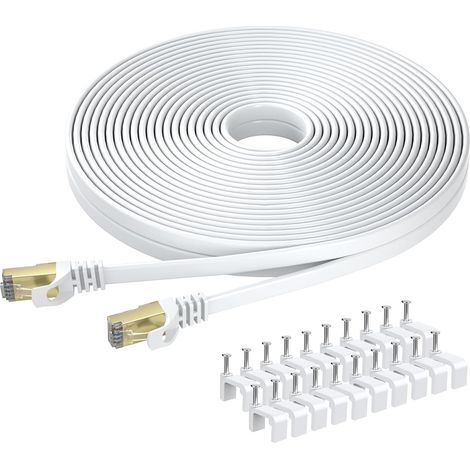 Câble Ethernet Cat 8 6M, Réseau RJ45 Haute Vitesse 40Gbps 2000MHz (1/5)