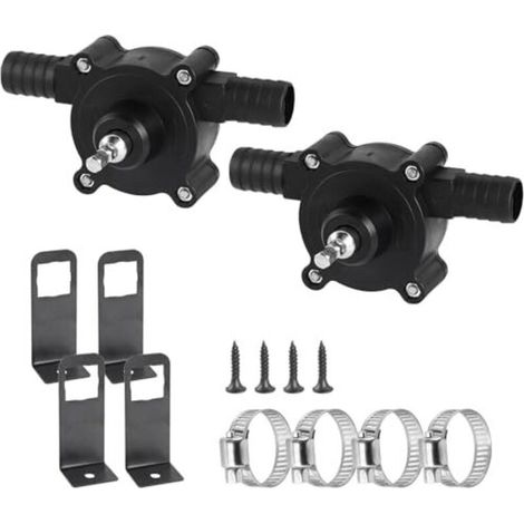 Mini-pompe de forage électrique portable, pompe de transfert auto-amorçante manuelle pour huile diesel, eau liquide, vitesse de pompage rapide, noire
