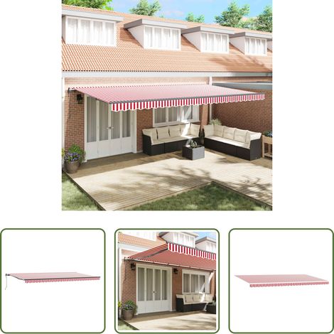 Store rétractable - Auvent Rétractable Rouge et Blanc 600 × 300 cm (1/5)