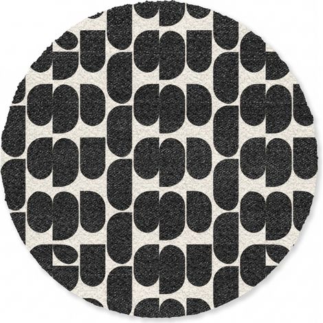TAPPETO Moderno - Motivo - Nero 90x90 cm (1/5)