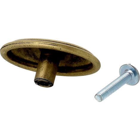 Möbelknopf Schrankknopf Möbelgriff Türgriff Knopf Antik Messing brüniert Metall (1/5)