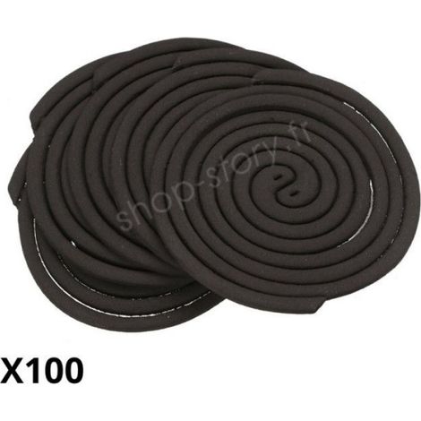Spirale Anti-Moustiques - Citronnelle - Usage Extérieur - 10 Pièces Avec 2 Socles Métalliques