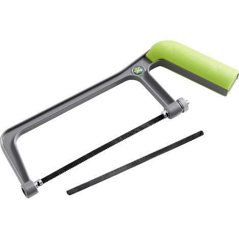 Scie à métaux ergonomique pour enfants avec lame de scie à bois et métal, avec vis de serrage s'adapte parfaitement dans le kit de boîte à outils (1/4)