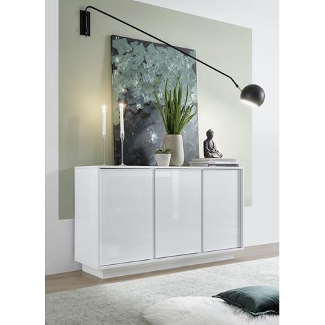 Buffet ICE blanc laqué 138 cm (1/2)