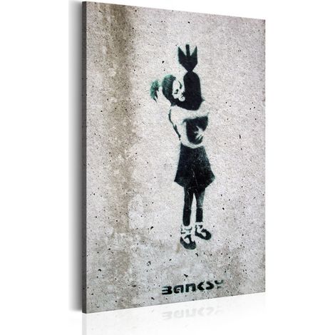 Tableau Imprimé "Bomb Hugger - Banksy" 40 x 60 cm (1/2)