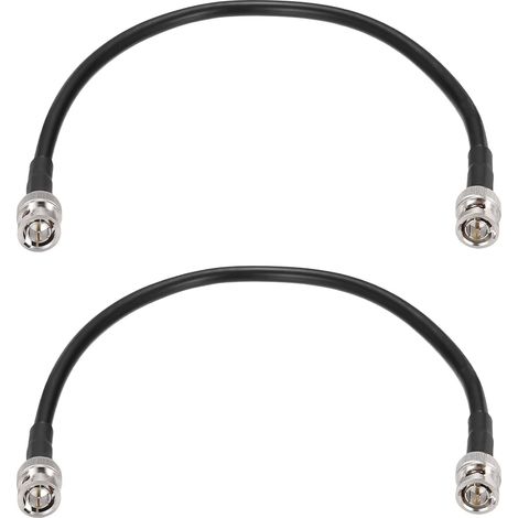 Câble Câble BNC Mâle à Mâle Ohm RG59 Coaxial Connecteur Vidéo Câble Jumper pour Caméra Surveillance Compatible Noir (1/5)