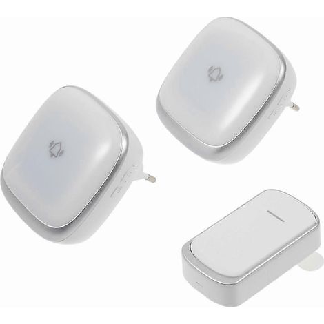 B209 Drahtlose Türklingel für Zuhause mit farbigem Licht, Fernbedienung, intelligente Klingel, 1 Sender + 2 Empfänger (Ausführung B) (1/5)