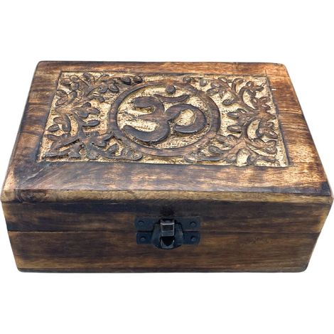 Caja de Recuerdos Mediana de Madera 15x10x6cm - Om