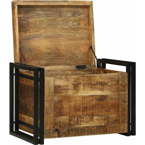 vidaXL Caja de Almacenamiento Marrón y Negro 60 x 40 x 41 cm (1/2)
