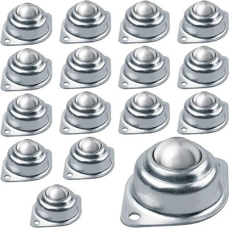 16 roulements à billes de transfert, roulettes à billes en acier au carbone de 1 pouce pour convoyeurs, supports de rouleaux, mobilier, transmissions (1/5)