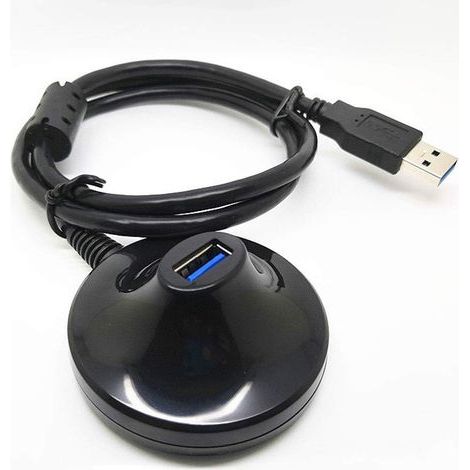Câble d'extension USB 3.0 WiFi haute vitesse avec station d'accueil - support de câble d'extension vertical pour bureau, station d'accueil USB 3.0, adaptateur WiFi USB, adaptateur réseau sans fil, ant (1/5)