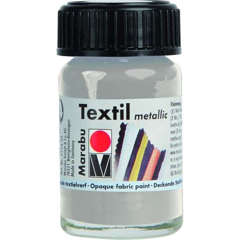 Textil Metallic Marabu 15 ml Argento Metallizzato (1/2)