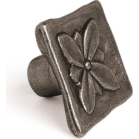 REI – Bouton de meuble en zamak finition argent 33x31mm – Inserts 33mm pour montage facile – Design élégant pour meubles modernes