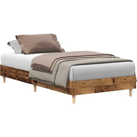 vidaXL Giroletto senza Materasso Legno Antico 75x190 cm in Truciolato (1/5)