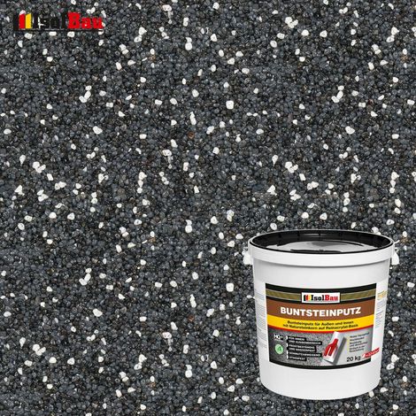 Buntsteinputz Mosaikputz BP35 (anthrazit, schwarz, weiss) 20kg Profi Qualität (1/2)