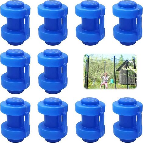 Embouts de Trampoline, 10 Pièces Trampoline Embout de Poteau, Embouts Diamètre 25MM, Accessoire Trampoline pour Les Piquets de Filet du Trampoline, Filet de Sécurité Pièces de Rechange (1/5)