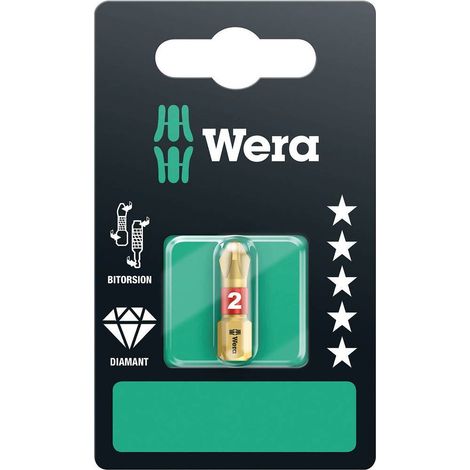 Wera 851/1 BDC SB SiS 05073332001 Inserto a Croce PH 1 Acciaio per utensili rivestimento di diamante, legato D 6.3 1 pz (1/5)