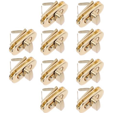 Fermeture métallique 3,5x1,7cm pour sacs et portefeuilles en cuir - serrure de ceinture pour projets de maroquinerie DIY (1/5)