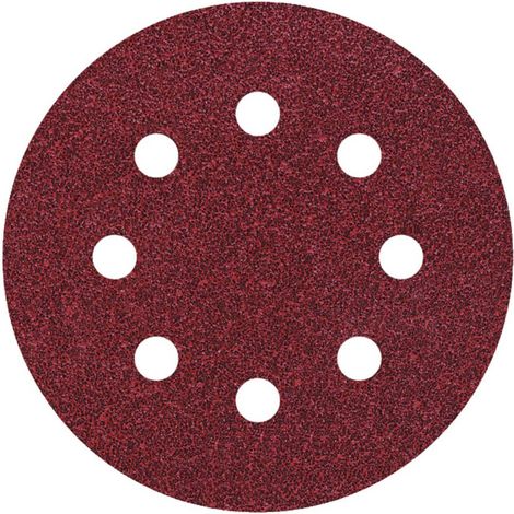 Wolfcraft 021222 Carta abrasiva eccentrica a strappo, perforato Grana Num. 60 (Ø) 115 mm 25 pz. (1/2)