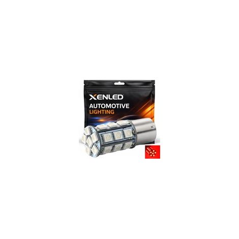 Ampoule 24 LED SMD ROUGE - BA15S / P21W / 1156 / T25 - Rouge 12V lampe de signalisation / feux stop (1/5)