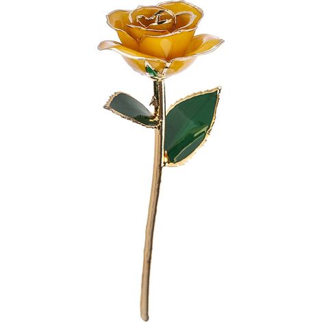 Rose en or 24K sur support - Idée cadeau romantique pour la Saint-Valentin (1/5)