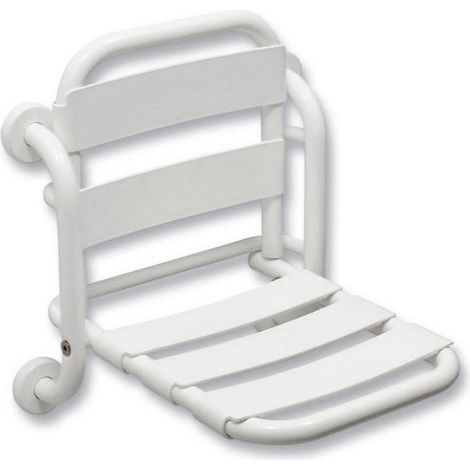 An die Wand klappbarer Duschsitz für Senioren und Menschen mit Behinderung mit Rückenlehne – Idral Easy 12008V (1/5)