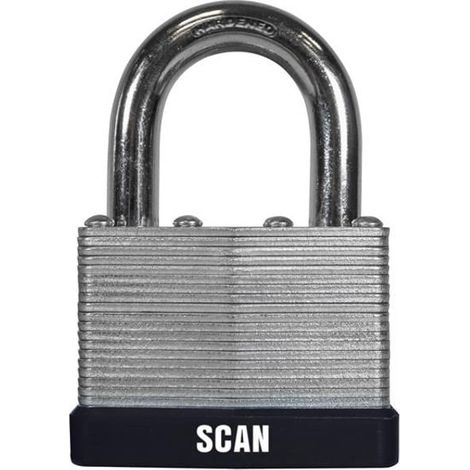 Scan Laminated Steel Padlock 50mm with Galvanized Plates - Model SCAPLLAM50