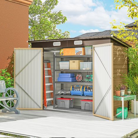 Abri de Jardin en Métal 3 m² Facile à Monter, Cabane de Jardin Structure en Acier Galvanisé (1/5)