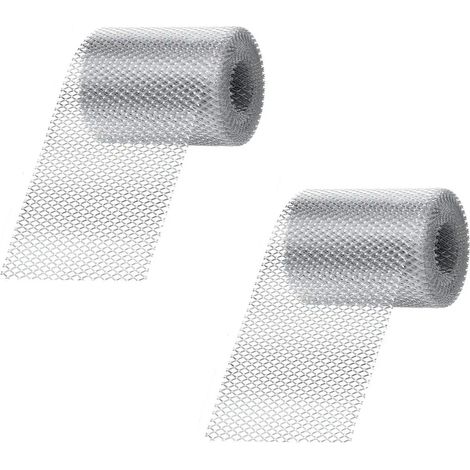 2 rouleaux de filet de protection pour gouttières, descentes pluviales et protection contre les feuilles pour briques et tuiles, 12,7 x 610 cm (1/5)