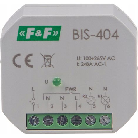 Relé de impulso ff bis-404 5A 230V montaje carril DIN (1/3)