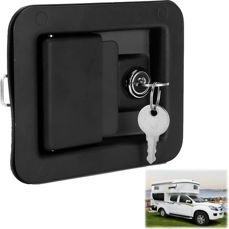 CCYKXAVerrou Encastré Silencieux en Acier Inoxydable avec Pêne Dormant à Palette pour Porte de Remorque, Camping-Car et RV (1/5)