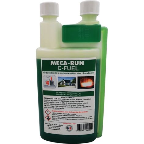 Dégazeur et désemboueur C FUEL 1L – Réduit consommation fioul jusqu’à 25% – Compatible fioul lourd et léger – Nettoyage réservoirs – Mecarun