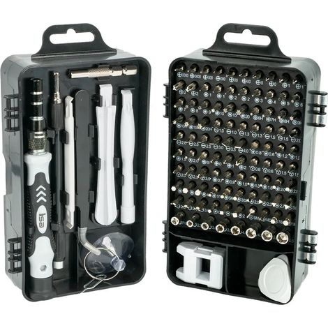 Intirilife Coffret de tournevis de précision 115 pièces - Kit d'outils de précision pour la réparation de smartphones, lunettes, ordinateurs portables, tablettes et autres appareils électroniques (1/5)