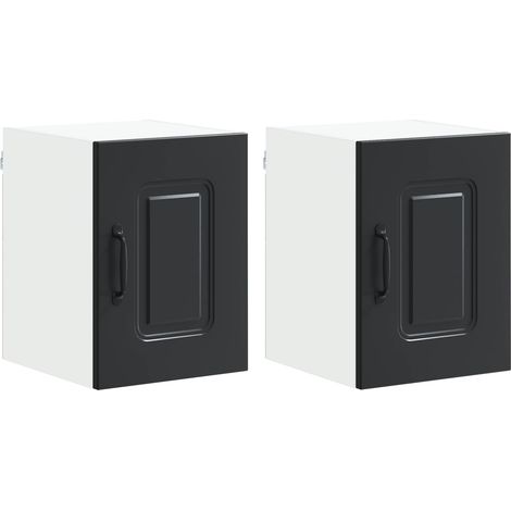 Maison Exclusive - Pannello lavastoviglie Kalmar 2 pcs Nero 30 x 31 x 40 cm