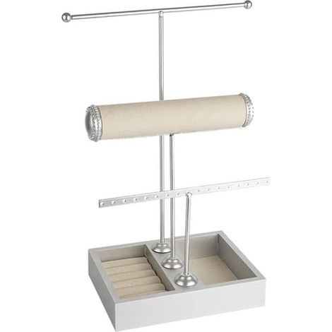 Présentoir à bijoux - Boîte à bijoux - Organisateur de bijoux - Boîte de rangement pour montres/bracelets/colliers - Présentoir à bijoux - Argent