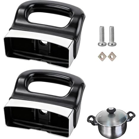 2 Pièces de Poignée de Rangement pour Autocuiseur – Poignée Latérale Universelle avec Vis, Remplacement Court pour Ustensiles de Cuisine tels que Casseroles et Poêles, Installation Simple et Rapide