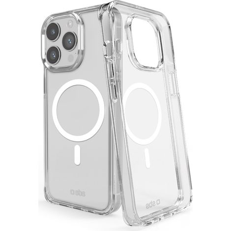 SBS Cover trasparente rigida compatibile con ricarica MagSafe per iPhone 16 Pro (1/3)