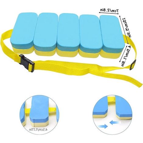 Cintura da nuoto Longzhuo Extra Water - Schiuma EVA - Cintura da nuoto regolabile per allenamento ed esercizi di nuoto