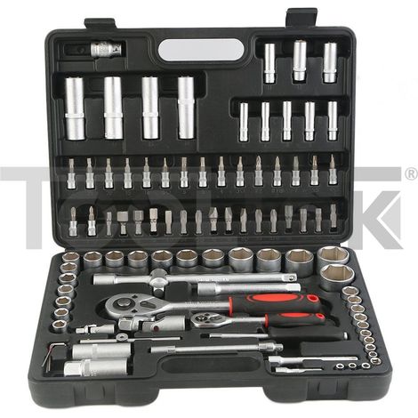 CASSETTA ATTREZZI SET CHIAVI A BUSSOLA TORX 94pz 1/2" 1/4" (1/5)